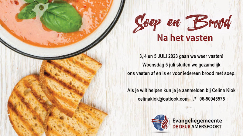 Nieuwe Mededeling - Soep na het vasten